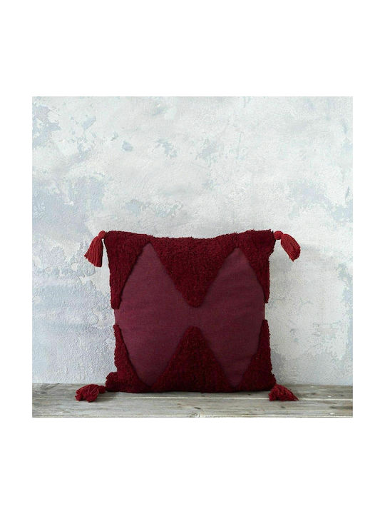 Nima Sofa Cushion Amadeo from 100% Cotton Red 45x45cm. 27325