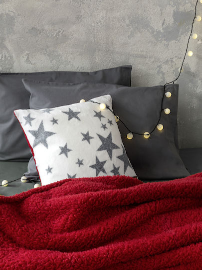 Nima Weihnachtsdekoratives Kissen Lunar Platz Weiß 45x45cm
