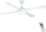 Eglo Trinidad 35084 Ceiling Fan 122cm with Light and Remote Control White