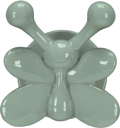 Kleine Wolke Crazy Hooks Butterfly Lisa Double Wall-Mounted Bathroom Hook ​1x6.9cm Green