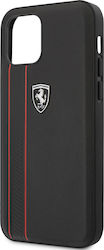 Ferrari Off Track Hard Leather Embossed Stripes Μαύρη (iPhone 12 Pro Max)