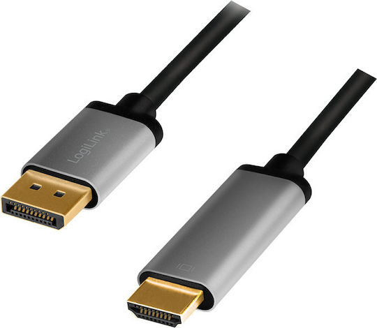 LogiLink Kabel DisplayPort-Stecker - HDMI-Stecker 2m Schwarz (CDA0107)