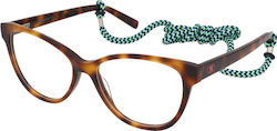 Missoni Damen Acetat Brillengestell Braun Schil...
