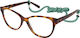 Missoni Damen Acetat Brillengestell Braun Schil...