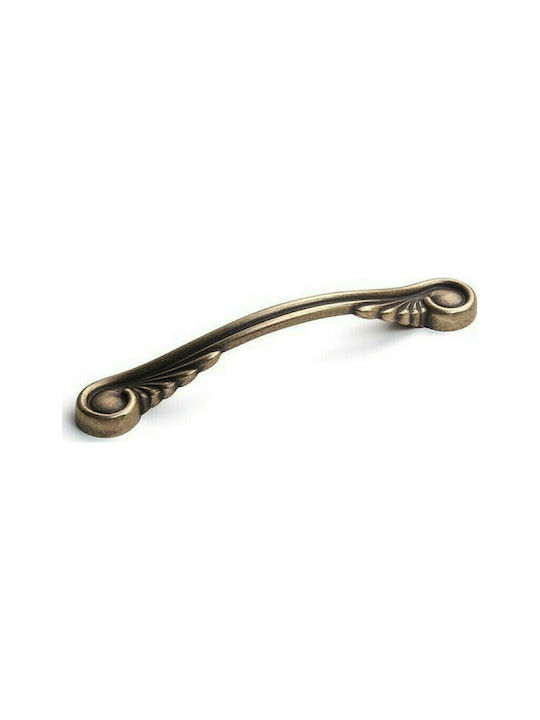 Viobrass Antik Handgriff Möbelgriff aus Metallisch in Bronze Farbe 150mm (Zentrenabstand 128mm) 2333-128 1Stück