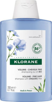 Klorane Linum Șampoane de Volum pentru Fragil Păr 1x200ml