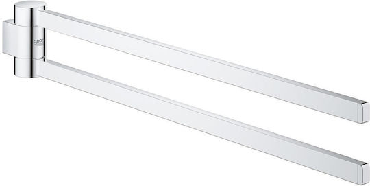 Grohe Selection Double Wall-Mounted Bathroom Rail ​44x44cm Silver