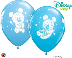 Μπαλόνια Latex Baby Mickie Γαλάζια 28cm 25τμχ
