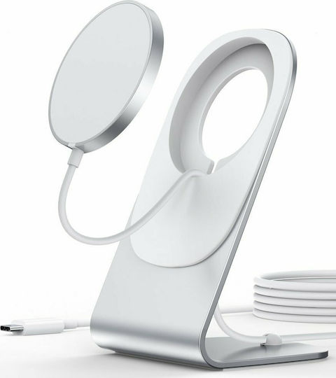 Choetech Φορτιστής Magsafe 15W Ασημί (T517-F)