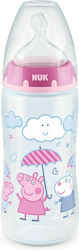 Nuk Plastikflasche First Choice Plus Temperature Control Peppa Pig Gegen Koliken mit Silikonsauger für 6-18 Monate Pink 300ml 1Stück 10.741.069