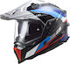 LS2 MX701 On-Off Helmet with Pinlock and Sun Visor ECE 22.05 GLOSS BLACK/BLUE KR4752