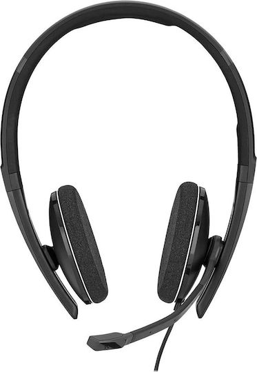 Sennheiser PC 3.2 Auf dem Ohr Multimedia-Headsets mit Mikrofon und Verbindung 3,5 mm Klinke in Schwarz Farbe
