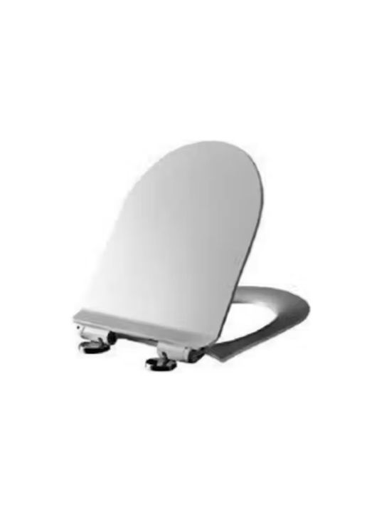 Tema Toilettensitz Slim Sanftes Schließen Kunststoff 46,7x35,9cm Weiß