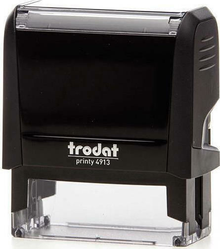 Trodat Printy Rectangular Self-Inking Text Stamp with Black Ink