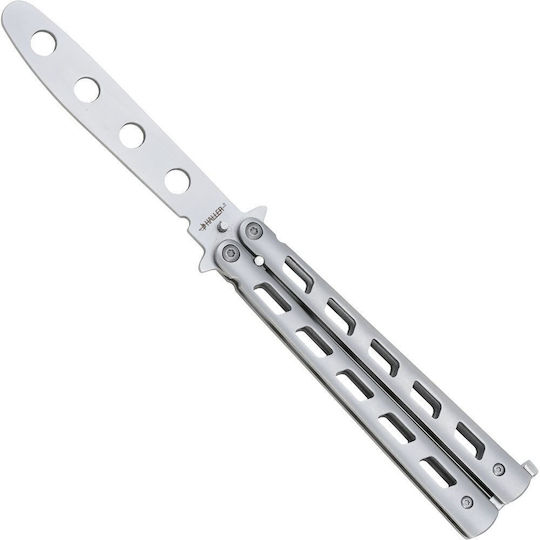 Haller Butterfly Knife Silver with Blade made of Stainless Steel