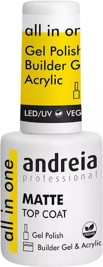 Andreia Professional All In One Top Coat για Gel Matte 10.5ml