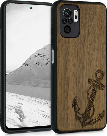 KWmobile Anchor Vintage Back Cover Ξύλινο Dark Brown (Redmi Note 10 / 10s / Poco M5s)