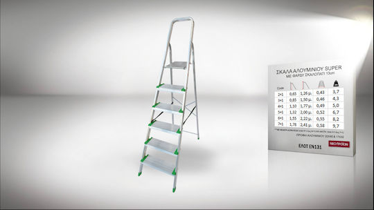Pankoskal Economy Leiter Aluminium mit 7+1 Stufen 241cm
