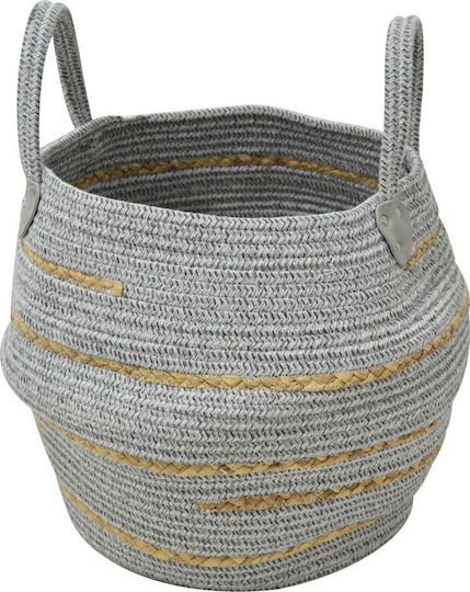 Ankor Декоративна кошница Текстил с дръжки Сив 38x38x34бр