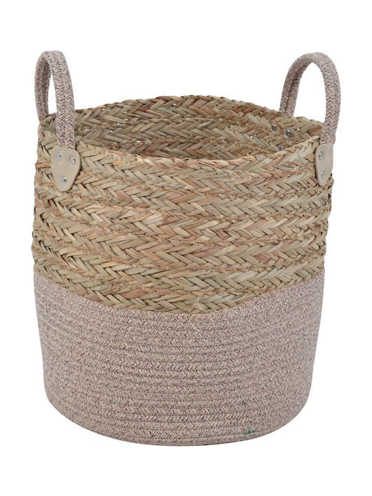 Dekorativer Korb Korbweide mit Griffen Beige 38x38x38cm Ankor