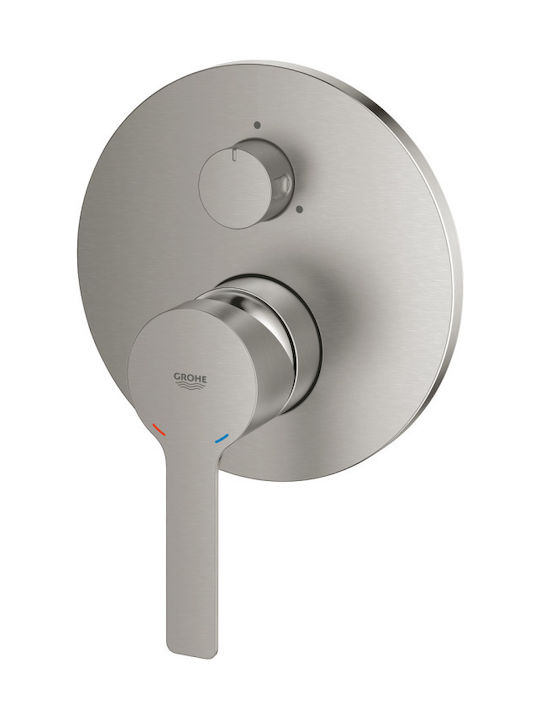 Grohe Lineare Built-In Mixer for Shower with 3 Exits Inox Silver