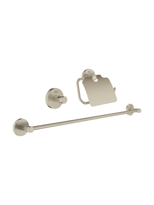 Grohe Essentials Wall-mounted Сет Аксесоари за Баня Металик Сребрист 3бр