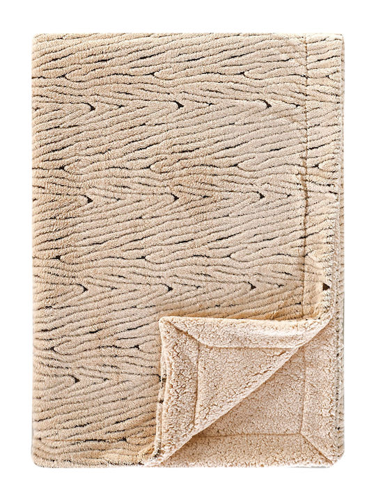 Kentia Luciana Blanket Furry Queen 220x240cm. 04 Beige