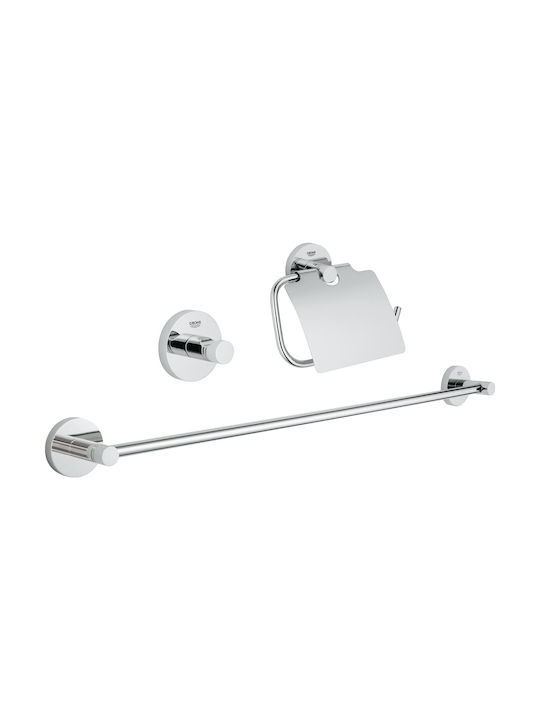 Grohe Grohe Essentials An Der Wand Montiert Badezimmerzubehör-Set Metall Silber 3 Stück