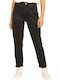 Hoch tailliert Damenjeans in Mom-Passform Schwarz