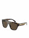 Dolce & Gabbana Women's Sunglasses with Gold Tartaruga Horn-Rimmed Frame and Brown Lenses DG4398 502/73