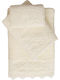 Viopros Νο 5 Bridal Towel Set 5pcs with Lace Ecru