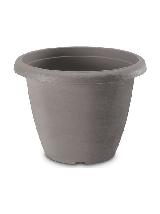 Plastecnic Terrae 30 Flower Pot 30x23cm in Gray Color 007.0323041