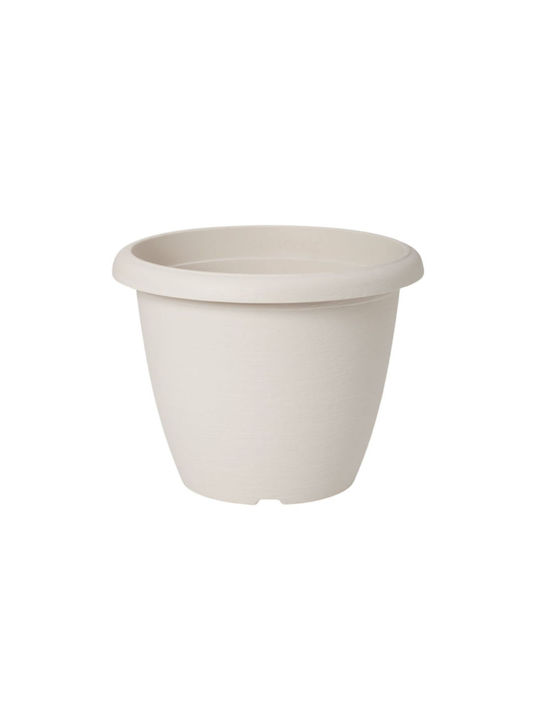 Plastecnic Terrae Γλάστρα Πλαστική Λευκή 50x50x37εκ.