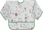 Bumkins Αδιάβροχη Ποδιά Πλαστική με Κορδόνι Sleeved Bib με Τσέπη & Μανίκια Floral για 6 m+