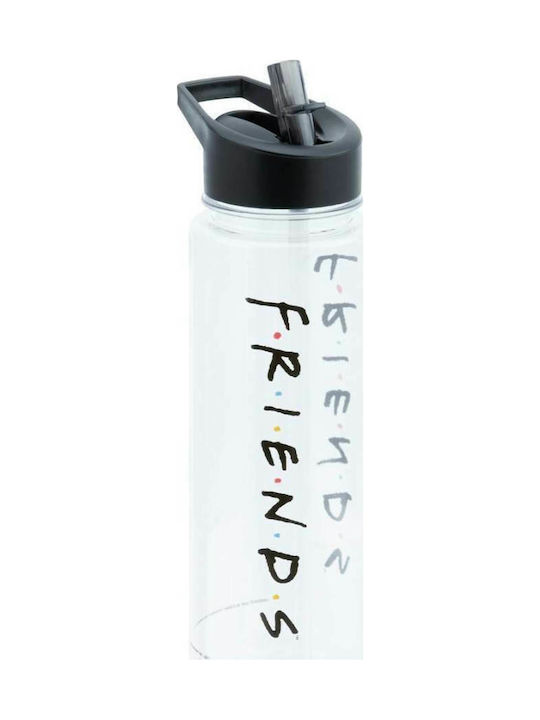 Paladone Friends Sticla de apa Plastic 650ml Alb cu geantă gratuită Paladone Friends Sticla de apa Plastic 650ml Alb cu geantă gratuită