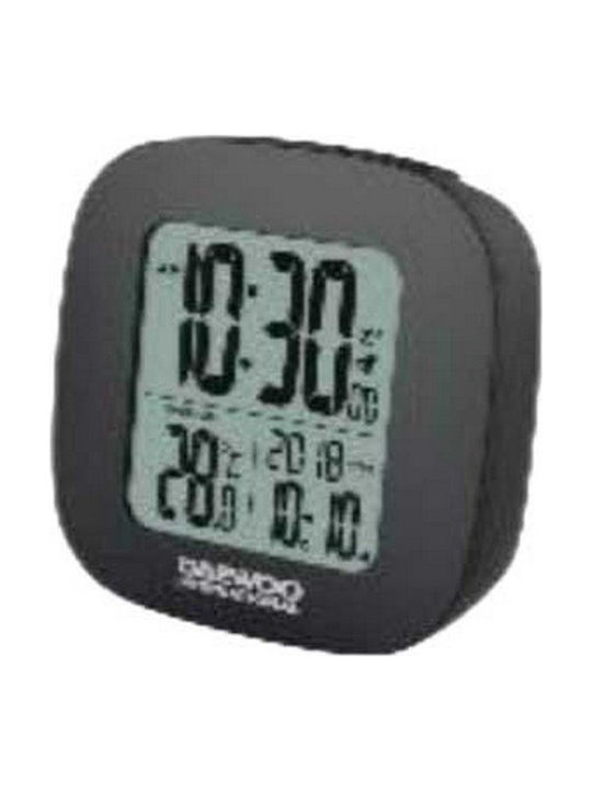 Daewoo DCD-26B Tabletop Digital Clock with Alarm & Radio Black