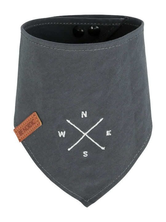Trixie Be Nordic Dog Bandana Bandana Small Dark Grey with Wind Rose Design in Gray color