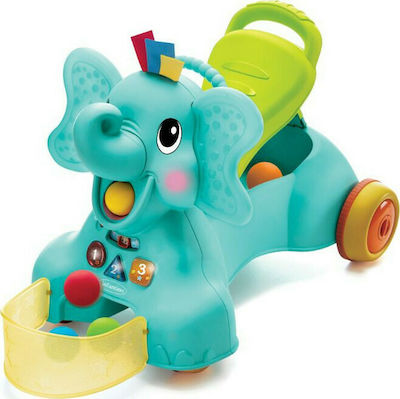 Infantino Ride Elephant Baby Walker Animal Ride On for 9++ Months Light Blue