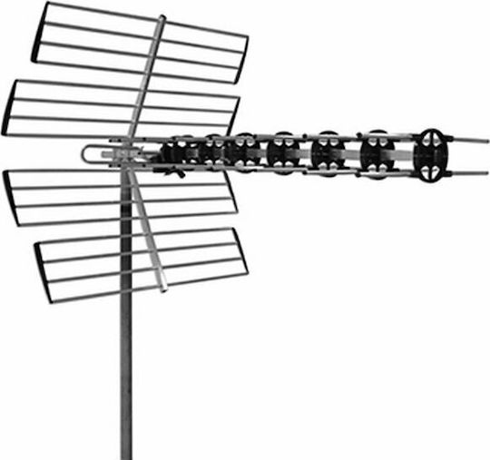 Alcad MX-047 83573 Outdoor TV Antenna (Does not Require Power Supply) Black
