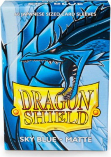 Dragon Shield Dragon Shield Japanese Size Card Sleeves Accesorii pentru Jocuri de Cărți de Schimb 60pcs Mată Albastru Cer 60 bucăți