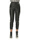 Women's Pants Leather Black