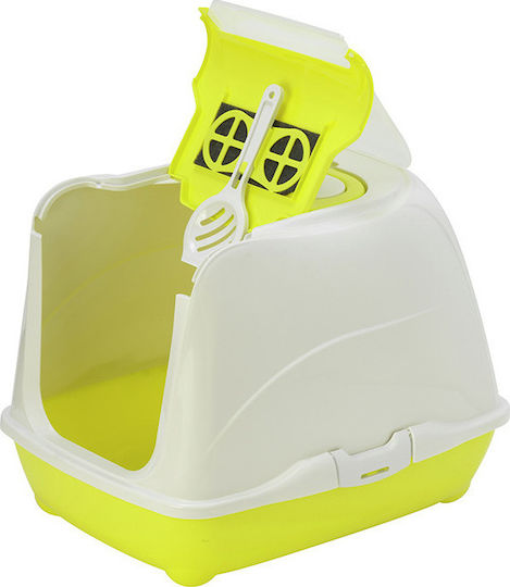 Moderna Flip Cat Large Cat Toilet Closed Yellow L50 x W37 x H39cm