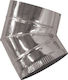 Biofan Semi-Angled Chimney Pipe Inox 150mm Silver