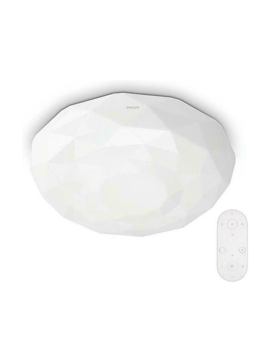 Philips Μοντέρνα Πλαστική Πλαφονιέρα Οροφής με Ενσωματωμένο LED σε Λευκό χρώμα 36.8cm