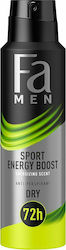 Fa Men Sport Energy Boost Energizing Scent Αποσμητικό 72h σε Spray 150ml Fa Men Sport Energy Boost Energizing Scent Αποσμητικό 72h σε Spray 150ml