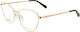 Moschino Metal Eyeglass Frame Cat Eye Rose Gold...