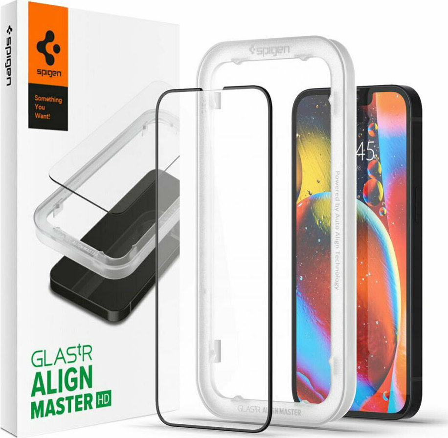 Spigen Align Master GLAS.TR Full Face Tempered Glass Black (iPhone 13