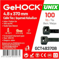 GeHock Δεματικά Καλωδίων Πλαστικά 370mmx4.8mm σε Μαύρο χρώμα (100τμχ) (148370) GeHock Δεματικά Καλωδίων Πλαστικά 370mmx4.8mm σε Μαύρο χρώμα (100τμχ) (148370)