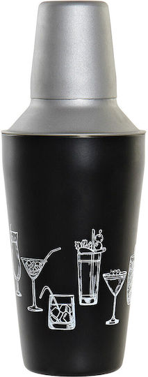 DKD Home Decor Shaker από Ανοξείδωτο Ατσάλι Μαύρο/ Ασημί S3016300