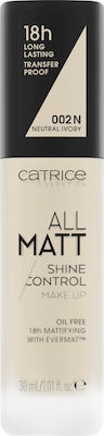 Catrice Cosmetics All Matt Shine Control Machiaj lichid 002 N Neutru Ivory 30ml